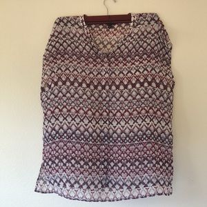 Geometric Flowy Shirt, Banana Republic Factory, size L